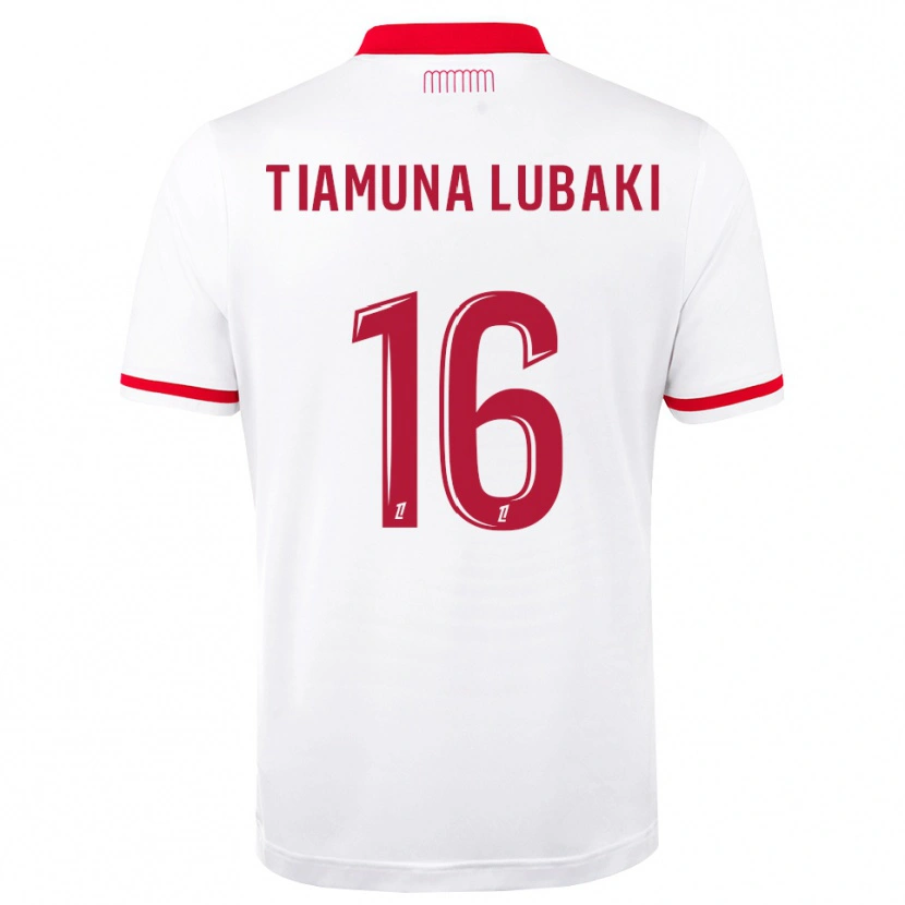 Danxen Femme Maillot Loïc Tiamuna Lubaki #16 Rouge Blanc Tenues Domicile 2026/27 T-Shirt