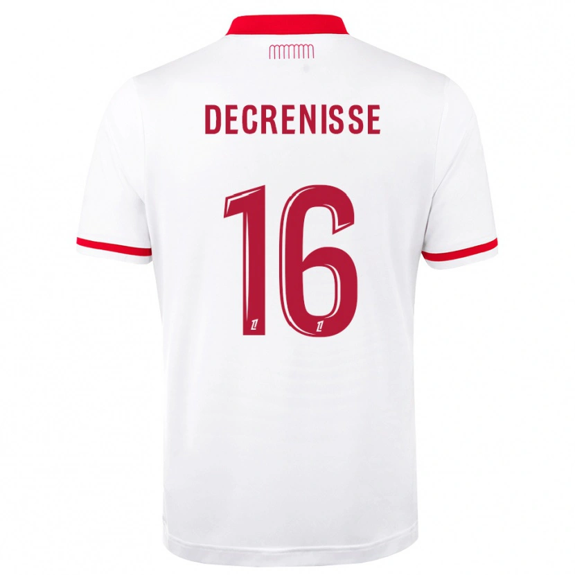 Danxen Femme Maillot Axel Decrenisse #16 Rouge Blanc Tenues Domicile 2026/27 T-Shirt
