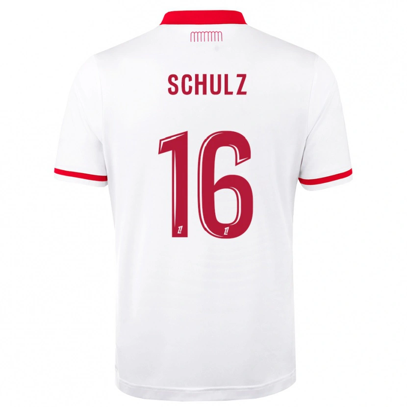Danxen Femme Maillot Ethan Schulz #16 Rouge Blanc Tenues Domicile 2026/27 T-Shirt