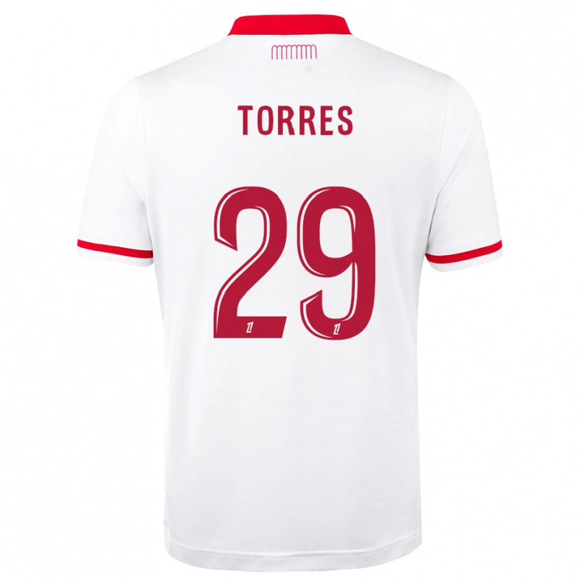 Danxen Femme Maillot Louis Torres #29 Rouge Blanc Tenues Domicile 2026/27 T-Shirt