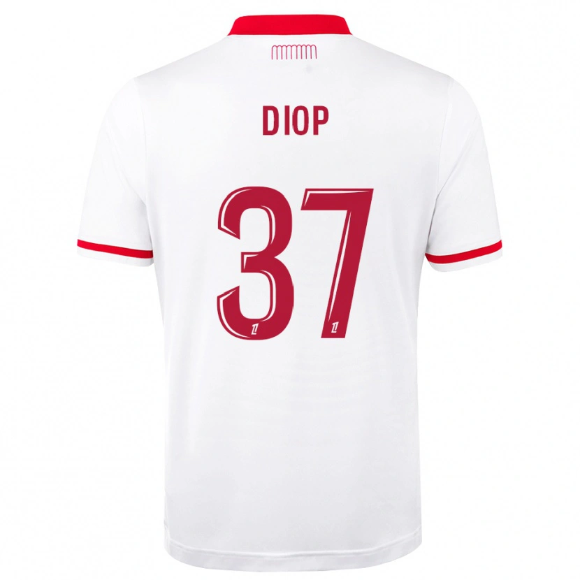 Danxen Femme Maillot Edan Diop #37 Rouge Blanc Tenues Domicile 2026/27 T-Shirt