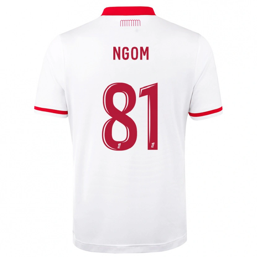 Danxen Femme Maillot Libasse Ngom #81 Rouge Blanc Tenues Domicile 2026/27 T-Shirt