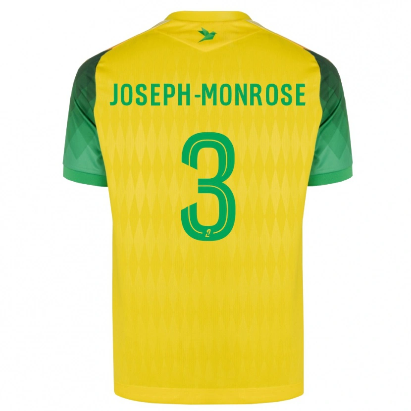 Danxen Femme Maillot Florian Joseph-Monrose #3 Jaune Vert Rouge Tenues Domicile 2026/27 T-Shirt