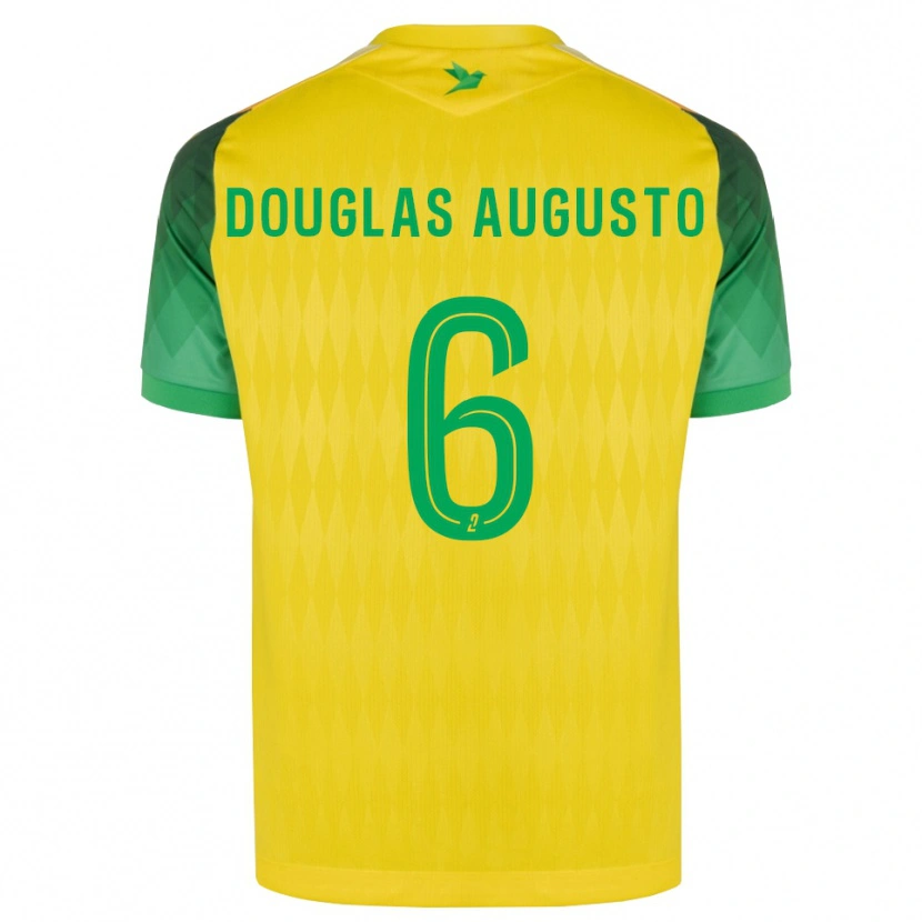 Danxen Femme Maillot Douglas Augusto #6 Jaune Vert Rouge Tenues Domicile 2026/27 T-Shirt
