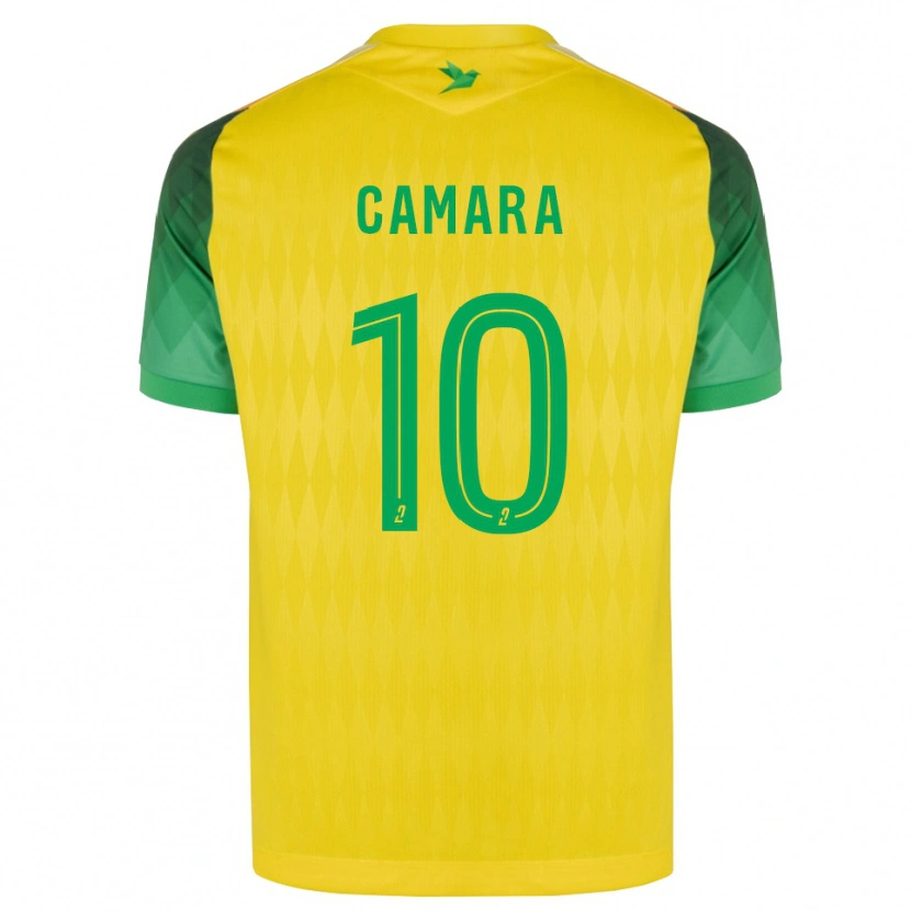 Danxen Femme Maillot Ibrahim Camara #10 Jaune Vert Rouge Tenues Domicile 2026/27 T-Shirt