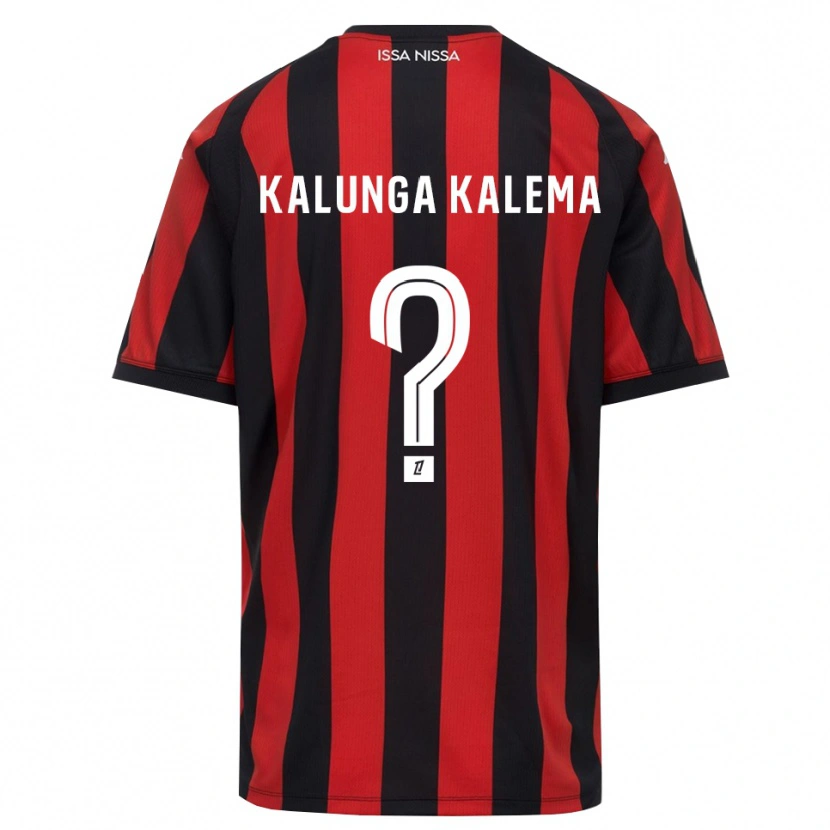 Danxen Femme Maillot Kevin Kalunga Kalema #0 Rouge Noir Blanc Tenues Domicile 2026/27 T-Shirt