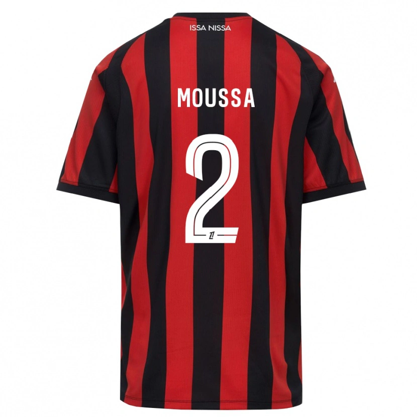 Danxen Femme Maillot Mounir Moussa #2 Rouge Noir Blanc Tenues Domicile 2026/27 T-Shirt
