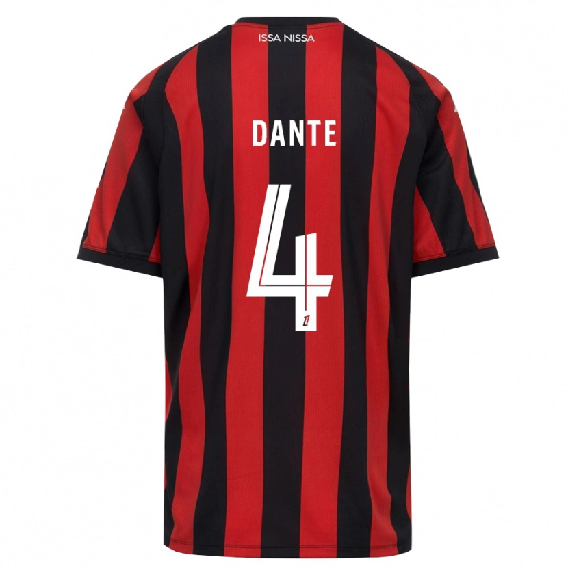 Danxen Femme Maillot Dante #4 Rouge Noir Blanc Tenues Domicile 2026/27 T-Shirt