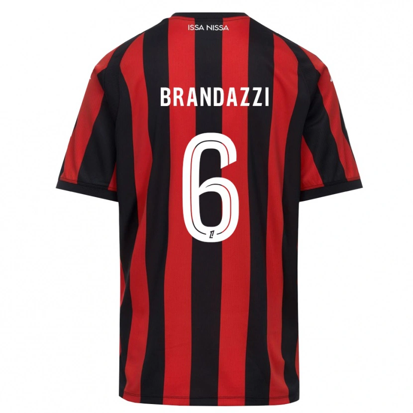 Danxen Femme Maillot Fiona Brandazzi #6 Rouge Noir Blanc Tenues Domicile 2026/27 T-Shirt