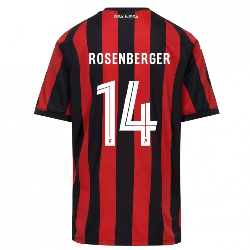 Danxen Femme Maillot Léa Rosenberger #14 Rouge Noir Blanc Tenues Domicile 2026/27 T-Shirt