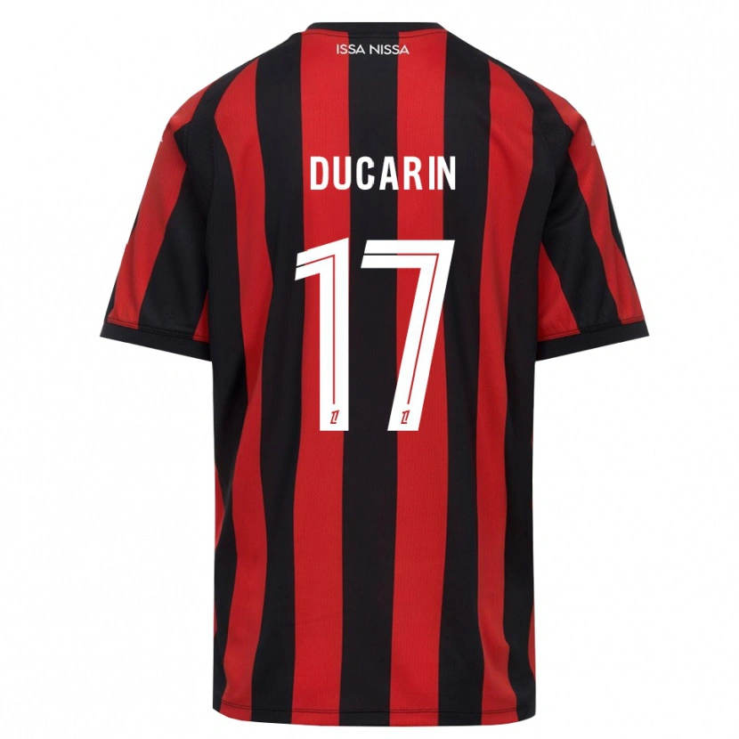 Danxen Femme Maillot Léa Ducarin #17 Rouge Noir Blanc Tenues Domicile 2026/27 T-Shirt