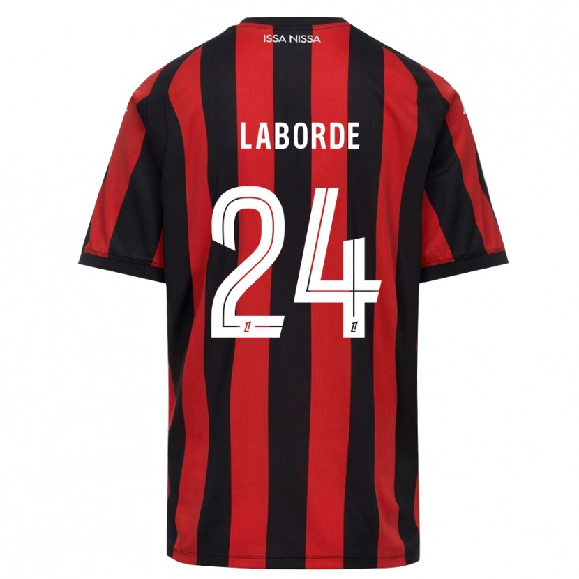 Danxen Femme Maillot Gaëtan Laborde #24 Rouge Noir Blanc Tenues Domicile 2026/27 T-Shirt