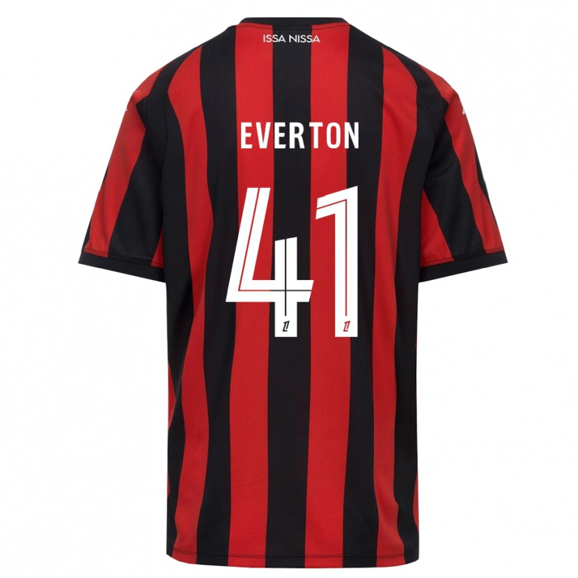 Danxen Femme Maillot Everton Pereira Da Silva #41 Rouge Noir Blanc Tenues Domicile 2026/27 T-Shirt