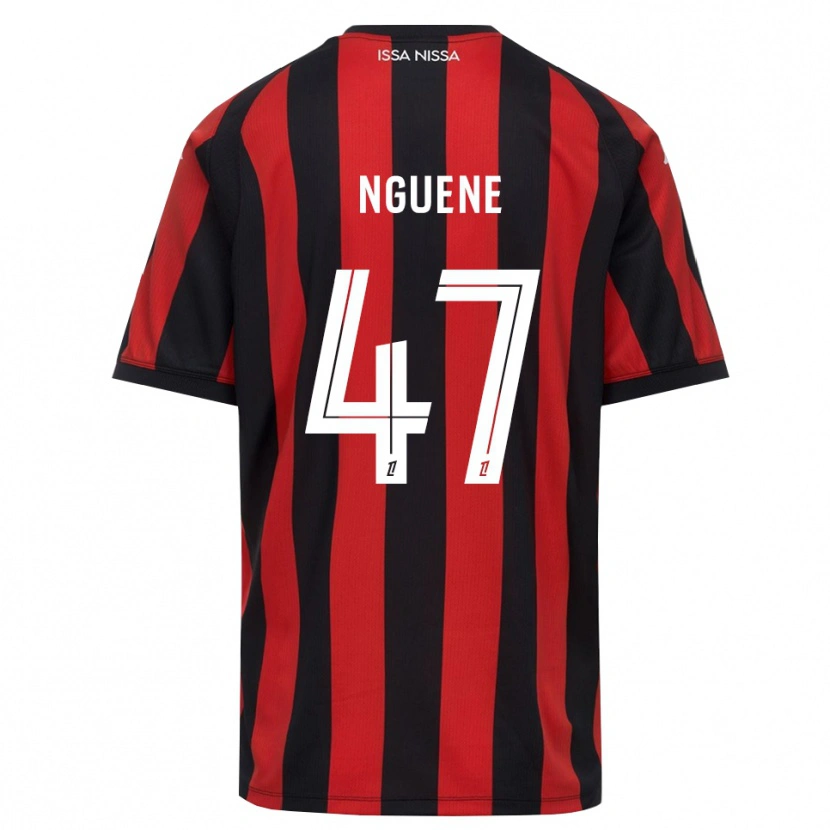 Danxen Femme Maillot Bernard Nguene #47 Rouge Noir Blanc Tenues Domicile 2026/27 T-Shirt