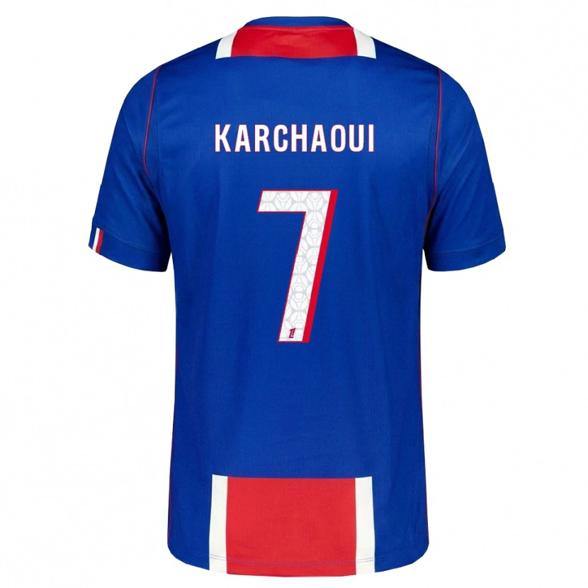 Danxen Femme Maillot Sakina Karchaoui #7 Rouge Blanc Bleu Tenues Domicile 2026/27 T-Shirt