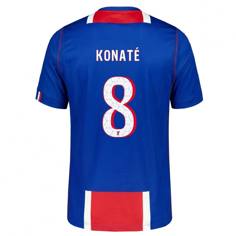 Danxen Femme Maillot Seydou Konaté #8 Rouge Blanc Bleu Tenues Domicile 2026/27 T-Shirt