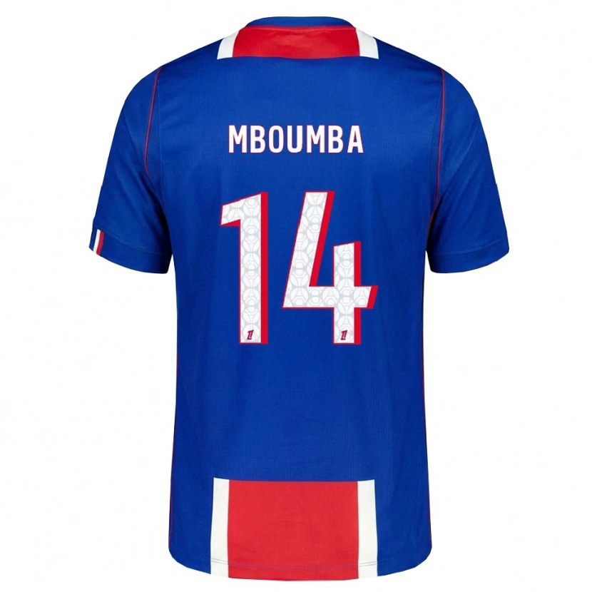 Danxen Femme Maillot Nathan Mboumba #14 Rouge Blanc Bleu Tenues Domicile 2026/27 T-Shirt