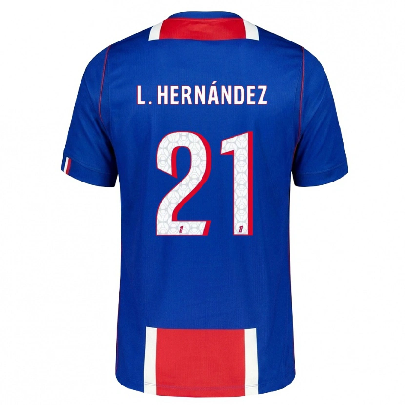 Danxen Femme Maillot Lucas Hernández #21 Rouge Blanc Bleu Tenues Domicile 2026/27 T-Shirt