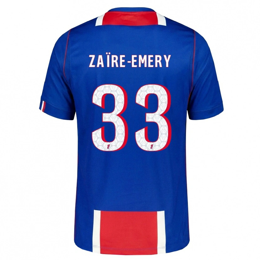 Danxen Femme Maillot Warren Zaïre-Emery #33 Rouge Blanc Bleu Tenues Domicile 2026/27 T-Shirt