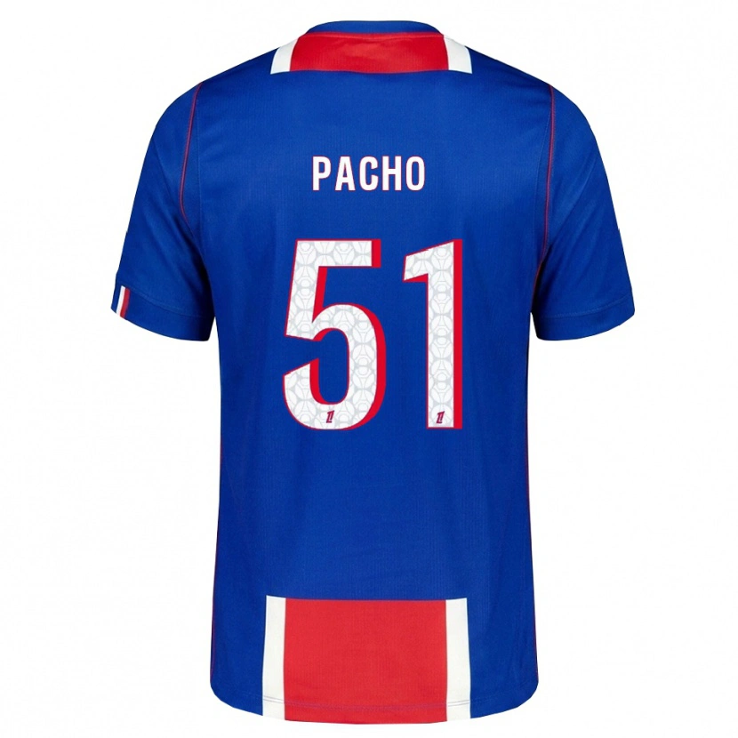 Danxen Femme Maillot Willian Pacho #51 Rouge Blanc Bleu Tenues Domicile 2026/27 T-Shirt