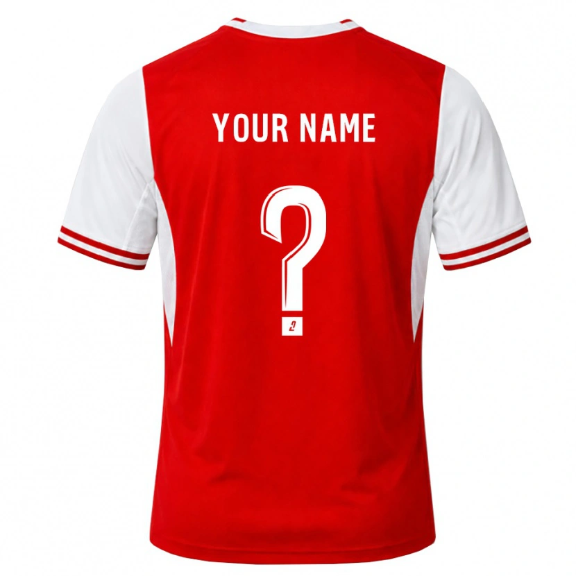 Danxen Femme Maillot Votre Nom #0 Rouge Blanc Tenues Domicile 2026/27 T-Shirt