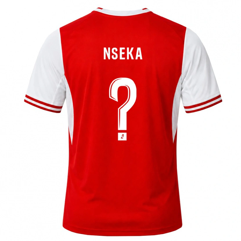 Danxen Femme Maillot Nelson Nseka #0 Rouge Blanc Tenues Domicile 2026/27 T-Shirt