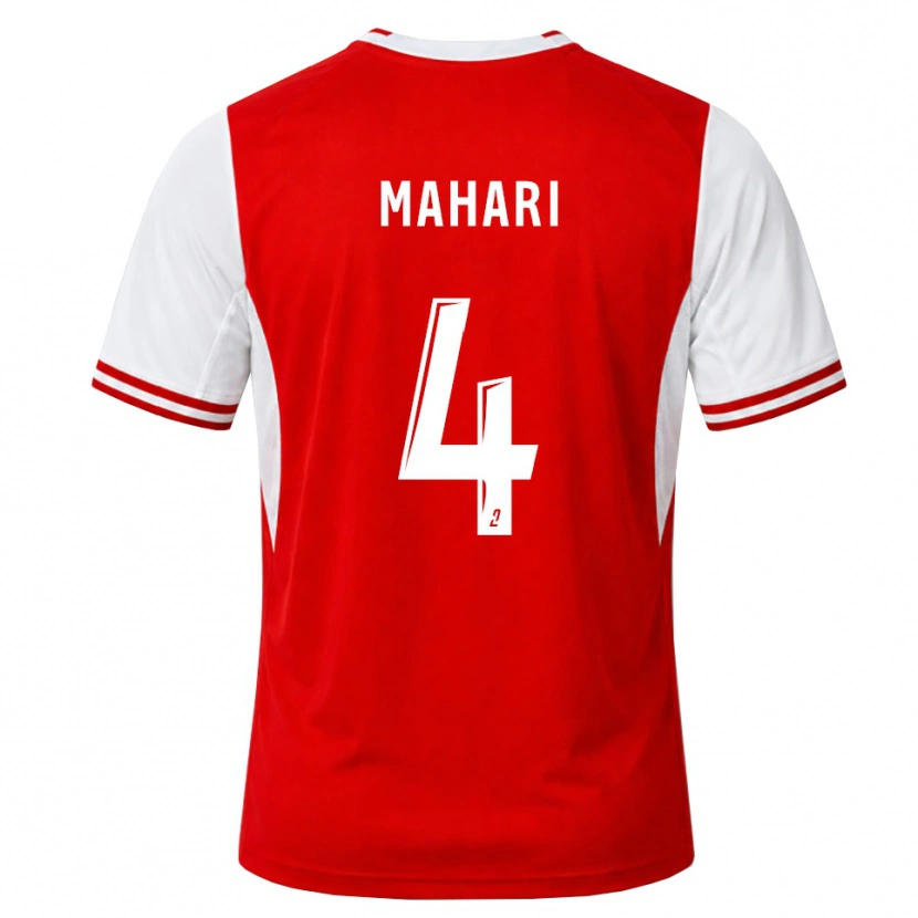 Danxen Femme Maillot Efdon Mahari #4 Rouge Blanc Tenues Domicile 2026/27 T-Shirt