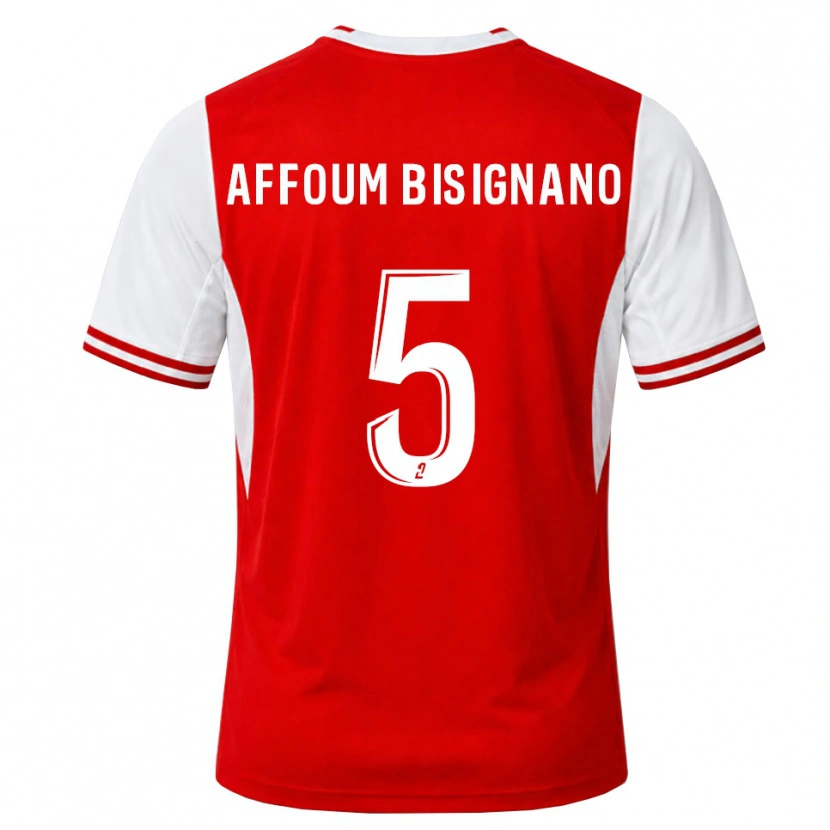 Danxen Femme Maillot Layan Affoum Bisignano #5 Rouge Blanc Tenues Domicile 2026/27 T-Shirt