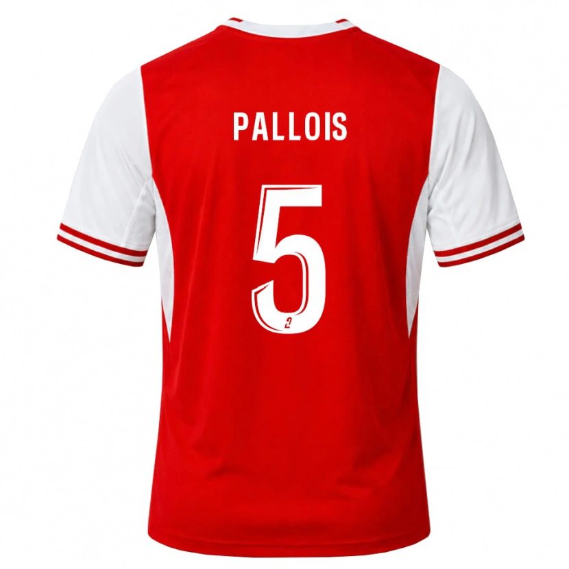 Danxen Femme Maillot Nicolas Pallois #5 Rouge Blanc Tenues Domicile 2026/27 T-Shirt