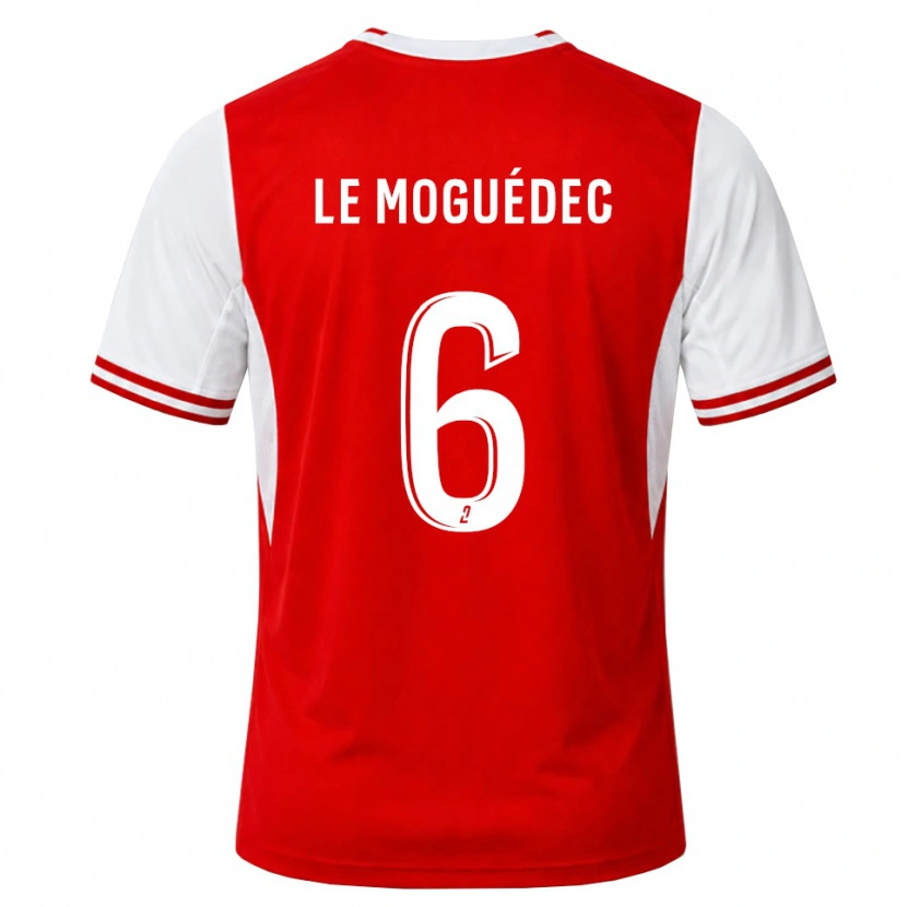 Danxen Femme Maillot Anaële Le Moguédec #6 Rouge Blanc Tenues Domicile 2026/27 T-Shirt