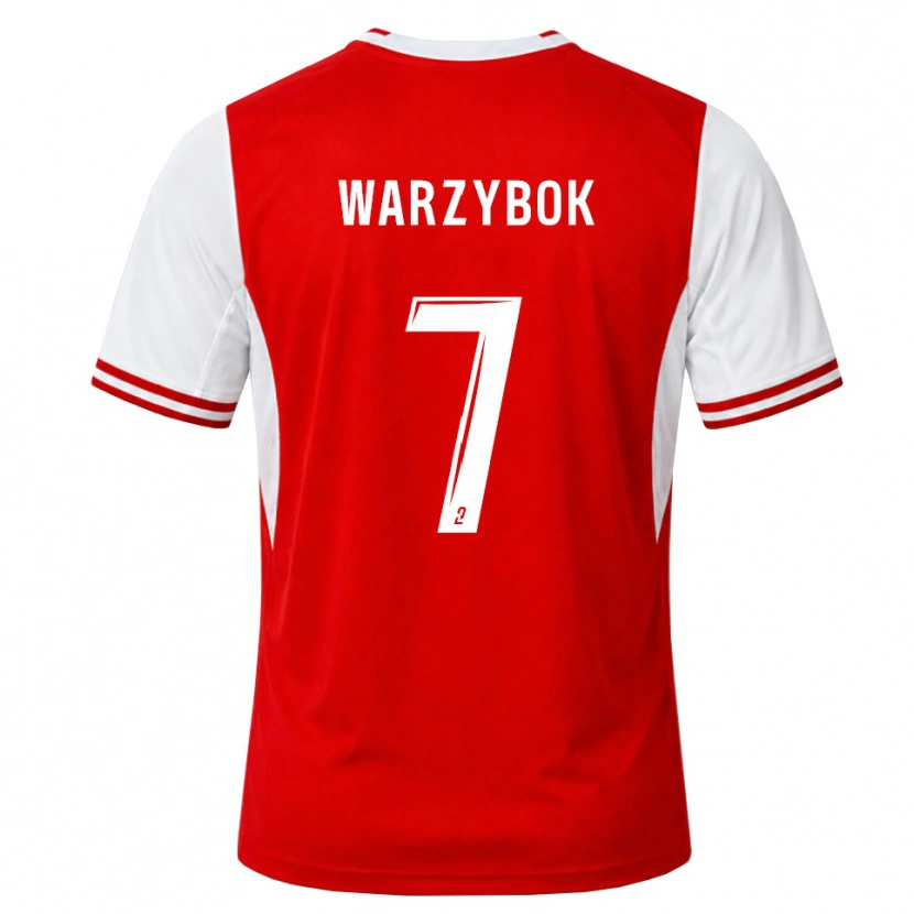 Danxen Femme Maillot Olivier Warzybok #7 Rouge Blanc Tenues Domicile 2026/27 T-Shirt