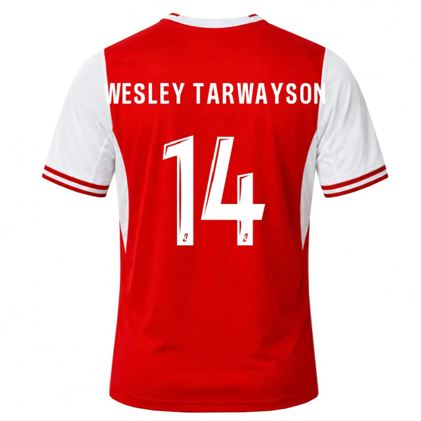 Danxen Femme Maillot James Wesley Tarwayson #14 Rouge Blanc Tenues Domicile 2026/27 T-Shirt
