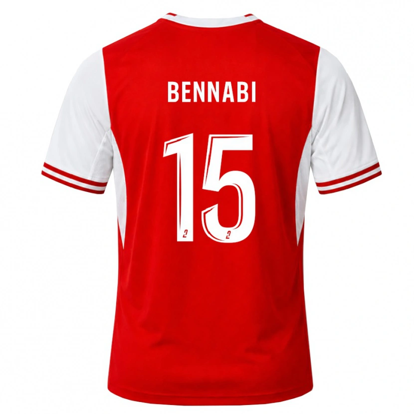 Danxen Femme Maillot Rayan Bennabi #15 Rouge Blanc Tenues Domicile 2026/27 T-Shirt