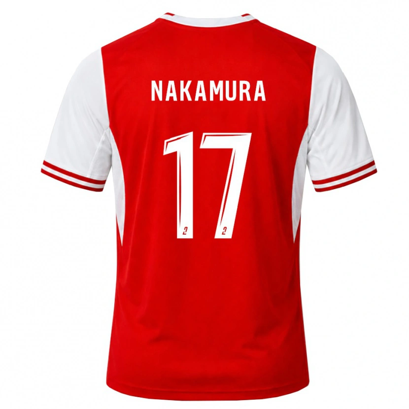 Danxen Femme Maillot Keito Nakamura #17 Rouge Blanc Tenues Domicile 2026/27 T-Shirt