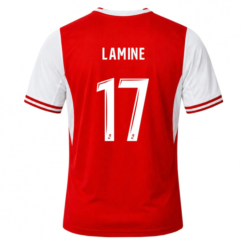 Danxen Femme Maillot Mana Lamine #17 Rouge Blanc Tenues Domicile 2026/27 T-Shirt