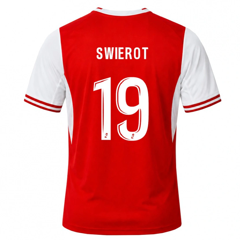 Danxen Femme Maillot Julie Swierot #19 Rouge Blanc Tenues Domicile 2026/27 T-Shirt