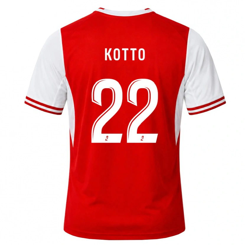Danxen Femme Maillot Samuel Kotto #22 Rouge Blanc Tenues Domicile 2026/27 T-Shirt