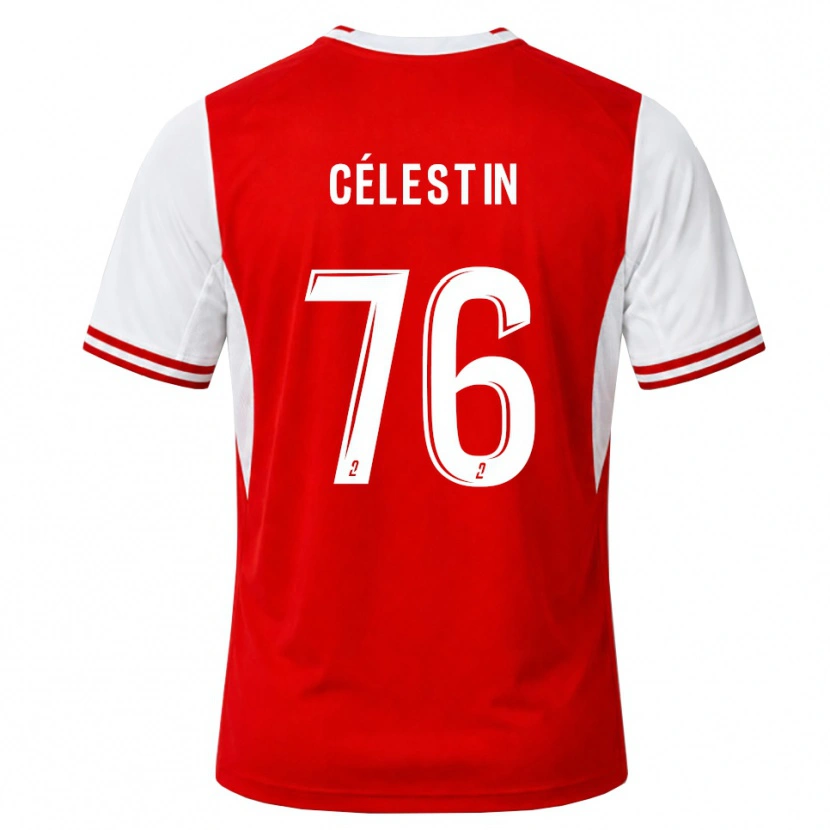 Danxen Femme Maillot Jean-Philippe Célestin #76 Rouge Blanc Tenues Domicile 2026/27 T-Shirt