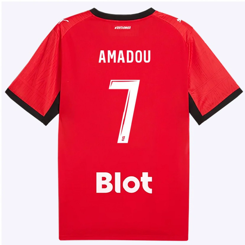 Danxen Femme Maillot Amadou Diallo #7 Rouge Noir Blanc Tenues Domicile 2026/27 T-Shirt