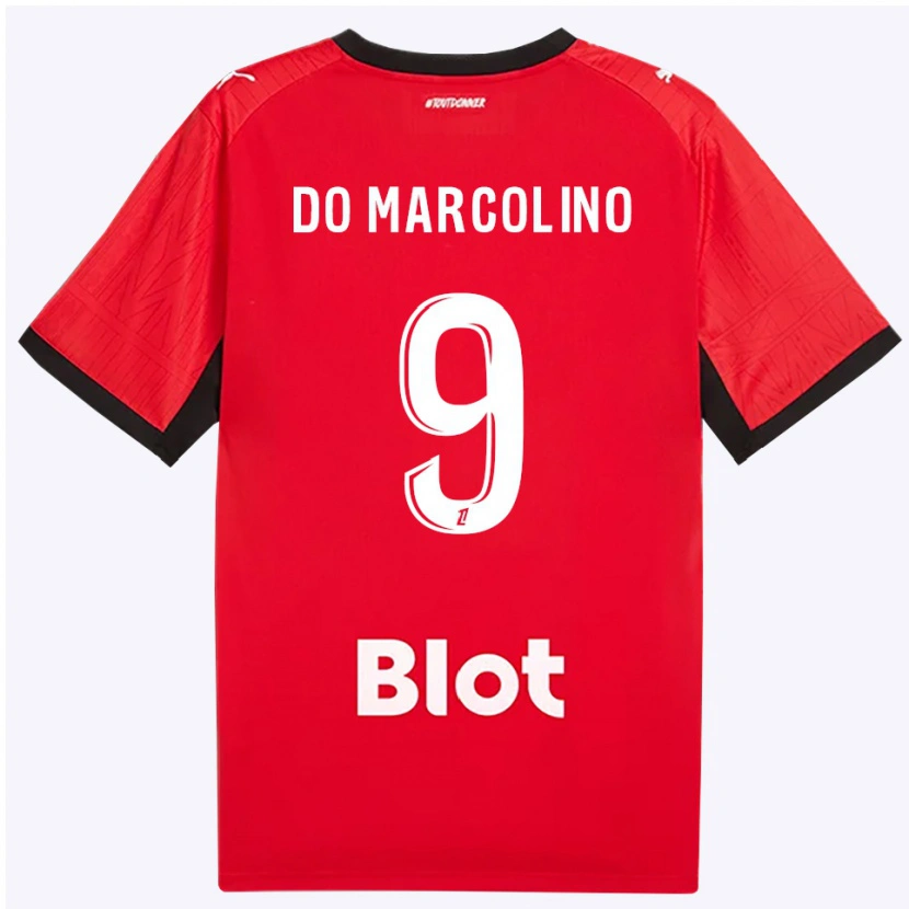 Danxen Femme Maillot Alan Do Marcolino #9 Rouge Noir Blanc Tenues Domicile 2026/27 T-Shirt