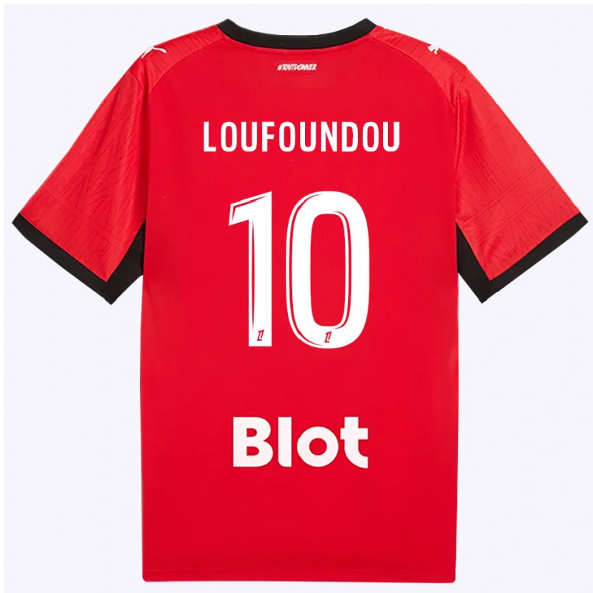 Danxen Femme Maillot Noah Loufoundou #10 Rouge Noir Blanc Tenues Domicile 2026/27 T-Shirt