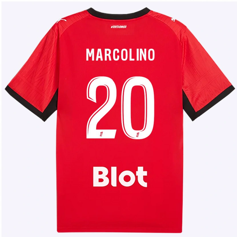 Danxen Femme Maillot Henrick Do Marcolino #20 Rouge Noir Blanc Tenues Domicile 2026/27 T-Shirt