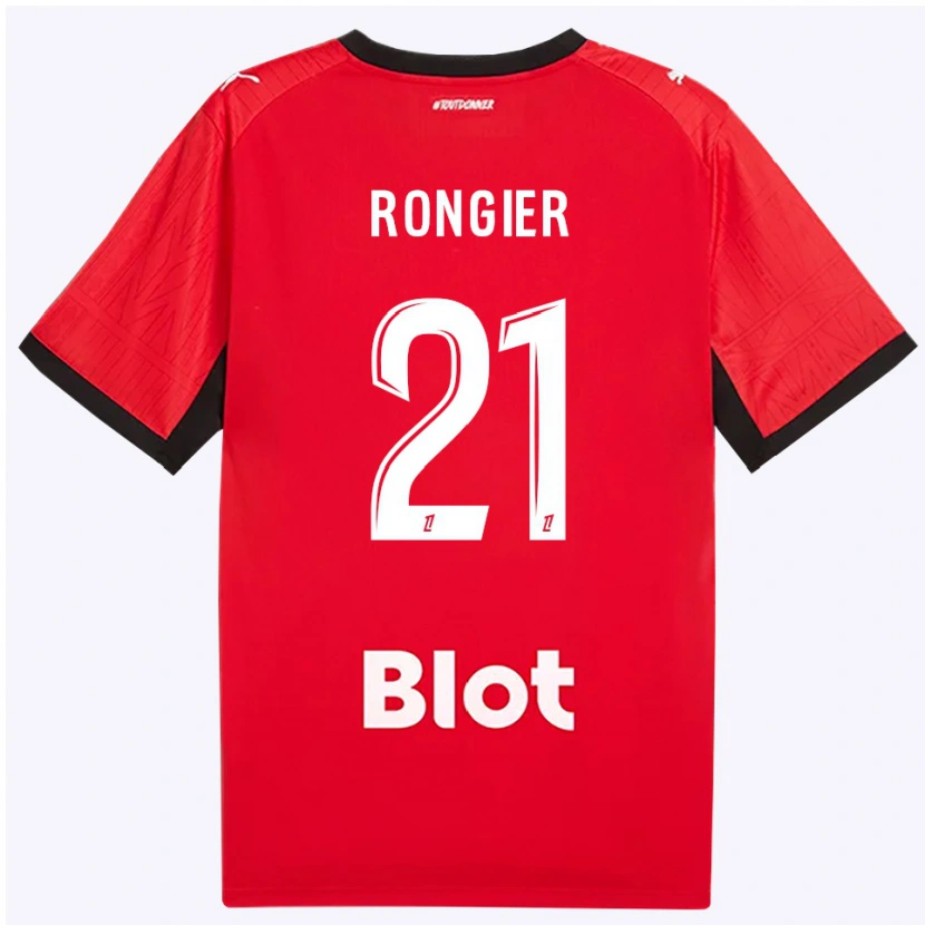 Danxen Femme Maillot Valentin Rongier #21 Rouge Noir Blanc Tenues Domicile 2026/27 T-Shirt