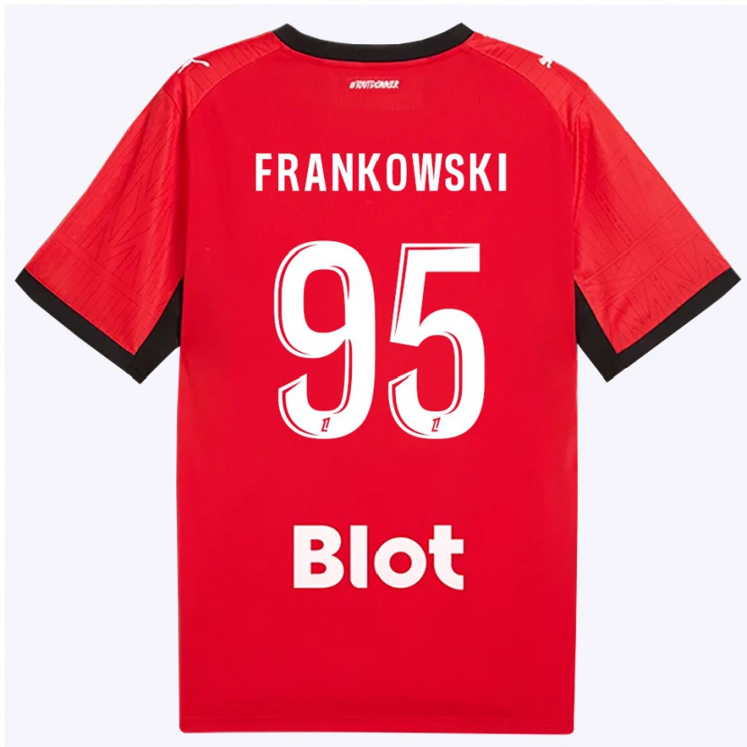 Danxen Femme Maillot Przemyslaw Frankowski #95 Rouge Noir Blanc Tenues Domicile 2026/27 T-Shirt