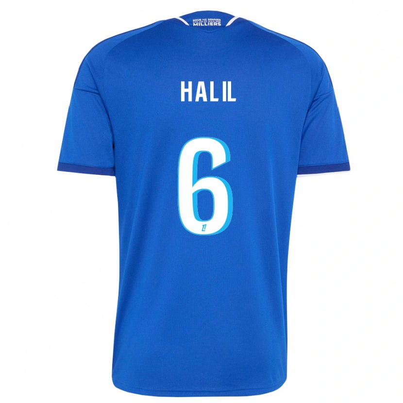 Danxen Femme Maillot Fouad Halil #6 Bleu Royal Blanc Tenues Domicile 2026/27 T-Shirt