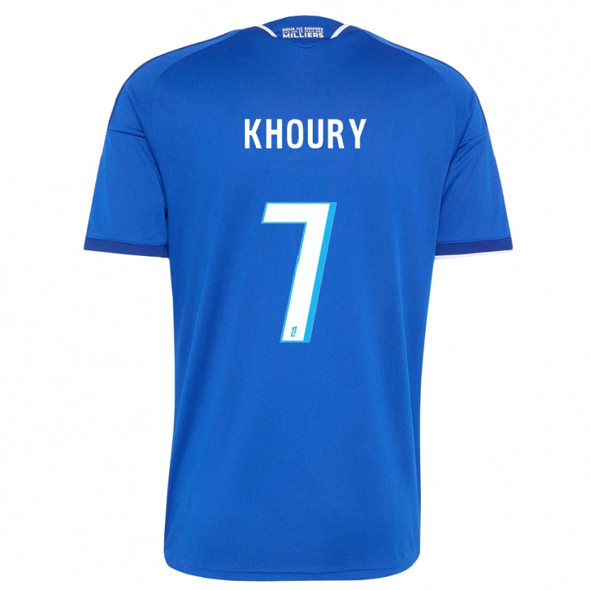 Danxen Femme Maillot Pilar Khoury #7 Bleu Royal Blanc Tenues Domicile 2026/27 T-Shirt