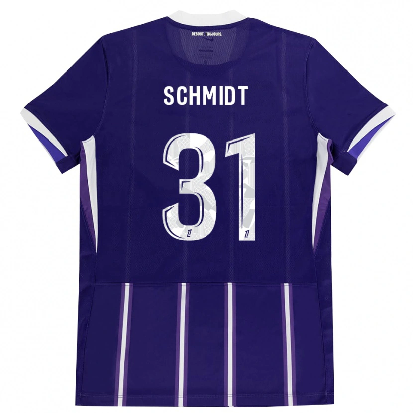 Danxen Femme Maillot Niklas Schmidt #31 Violet Blanc Tenues Domicile 2026/27 T-Shirt