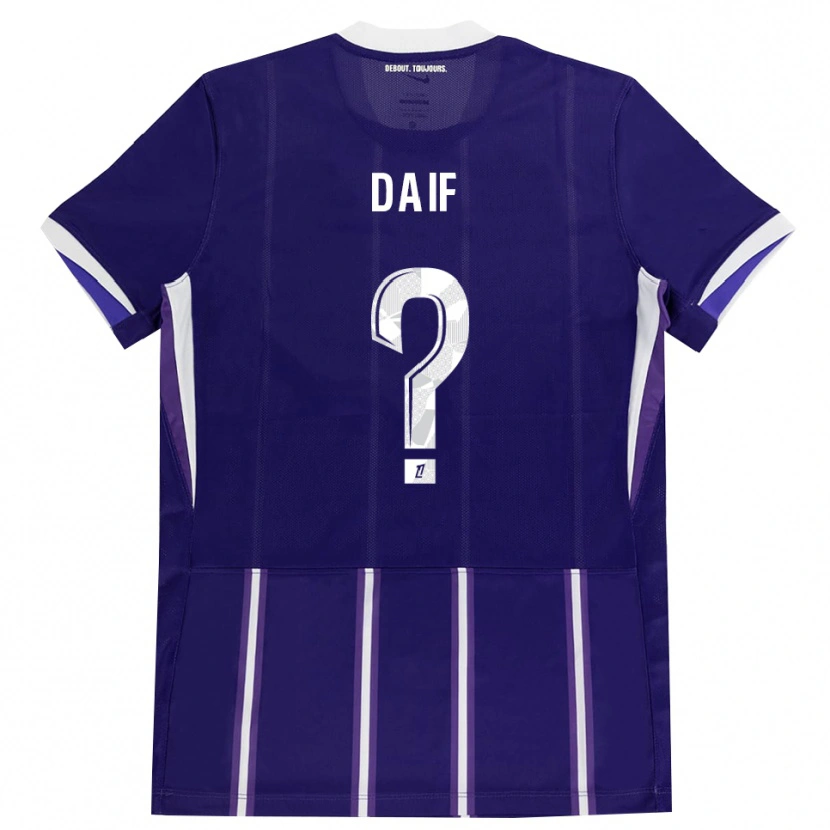 Danxen Femme Maillot Mouhamed Daif #0 Violet Blanc Tenues Domicile 2026/27 T-Shirt