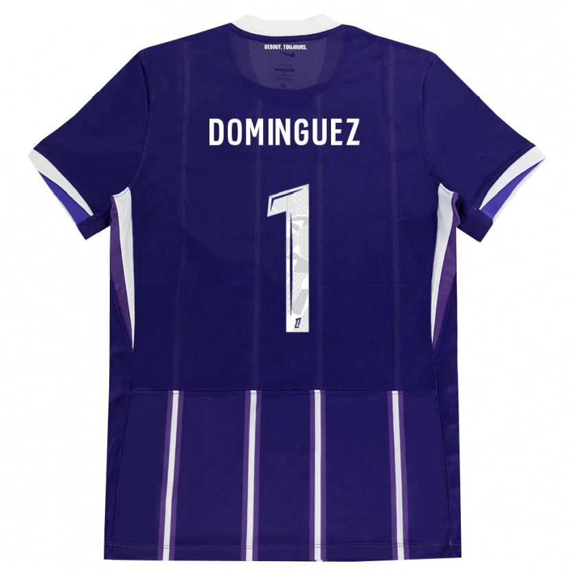 Danxen Femme Maillot Álex Domínguez #1 Violet Blanc Tenues Domicile 2026/27 T-Shirt
