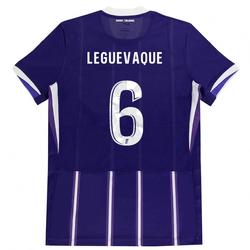 Danxen Femme Maillot Laurie Leguevaque #6 Violet Blanc Tenues Domicile 2026/27 T-Shirt